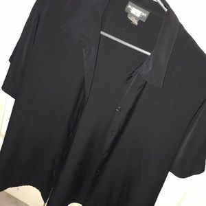 black collard short sleeve shirt!! basically new!!
